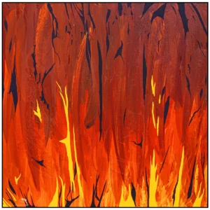 'Fire'. Limited edition canvas art print by Tracy Calderbank.