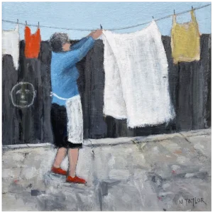 'Washing Day At Home'. A fine art print by Malcolm Taylor.