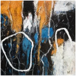 'Wipe Out'. A small original painting by Malcolm Taylor.