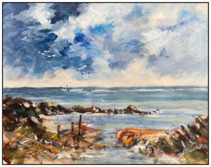 'Gannets at Bamburgh' by Gerry Halpin.