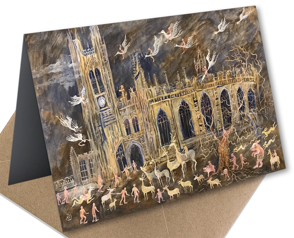 'The Cathedral'. A fine art card by Kate Collins.