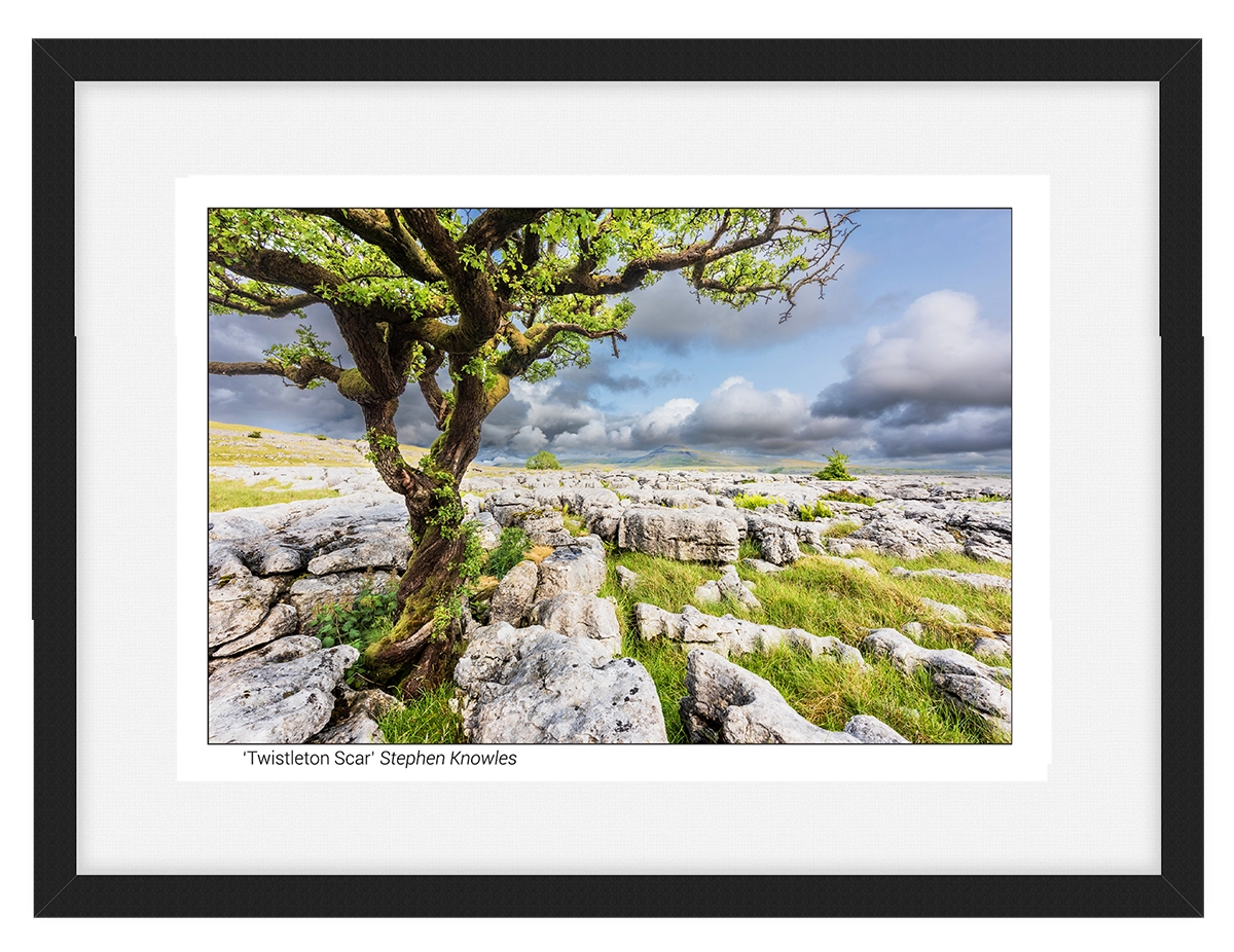 'Twistleston Scar' Framed fine art print by Stephen Knowles.