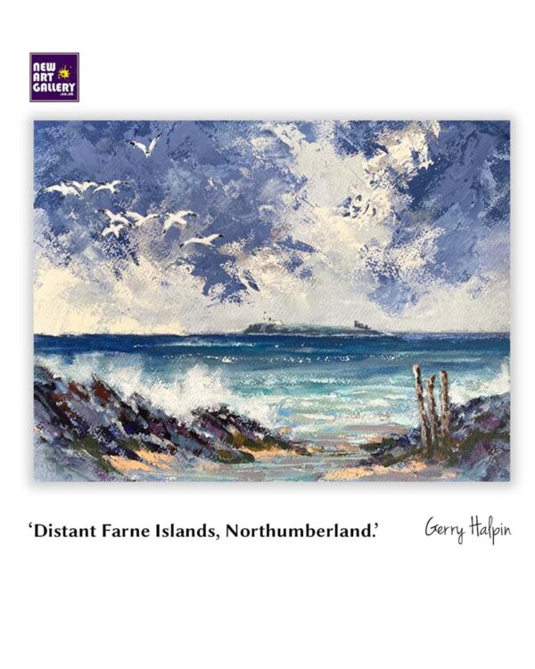 'Distant Farne Islands, Northumberland.' by Gerry Halpin.