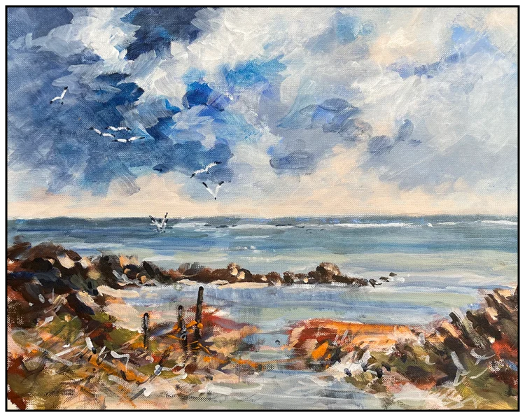 'Gannets At Bamburgh' by Gerry Halpin