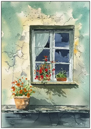 'Shabby Window',Mel Sharp.