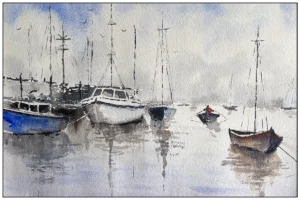 'The Boatyard' by Mel Sharp.