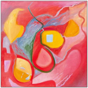 'At Bay'. An abstract painting by Kate Collins.