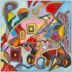 'Mind' An abstract painting by Kate Collins.