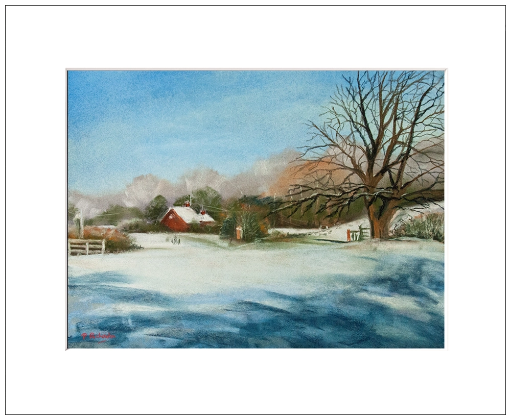 'Carvers Farm, Cuerden' Pat Richardson Mounted Artwork