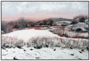 'Kem Mill Lodge, Winter' Pat Richardson Original Painting