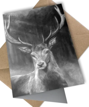 'The Stag', fine art card.