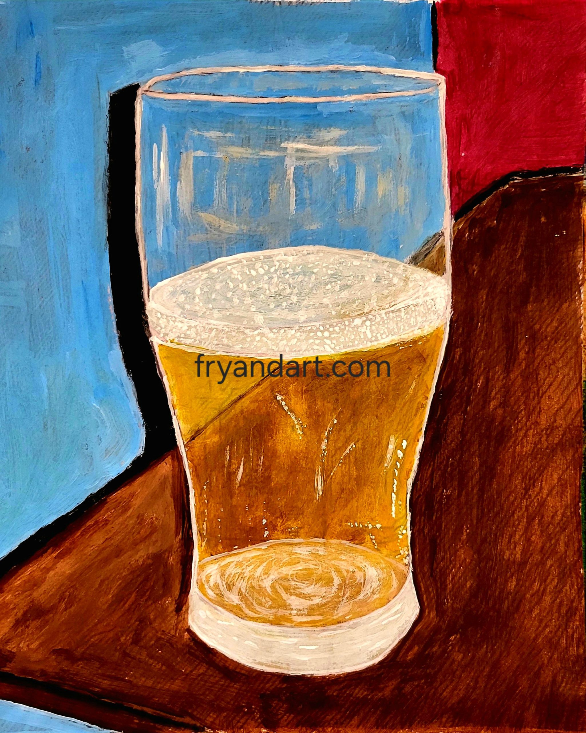 Beer glass - Original Acrylic art