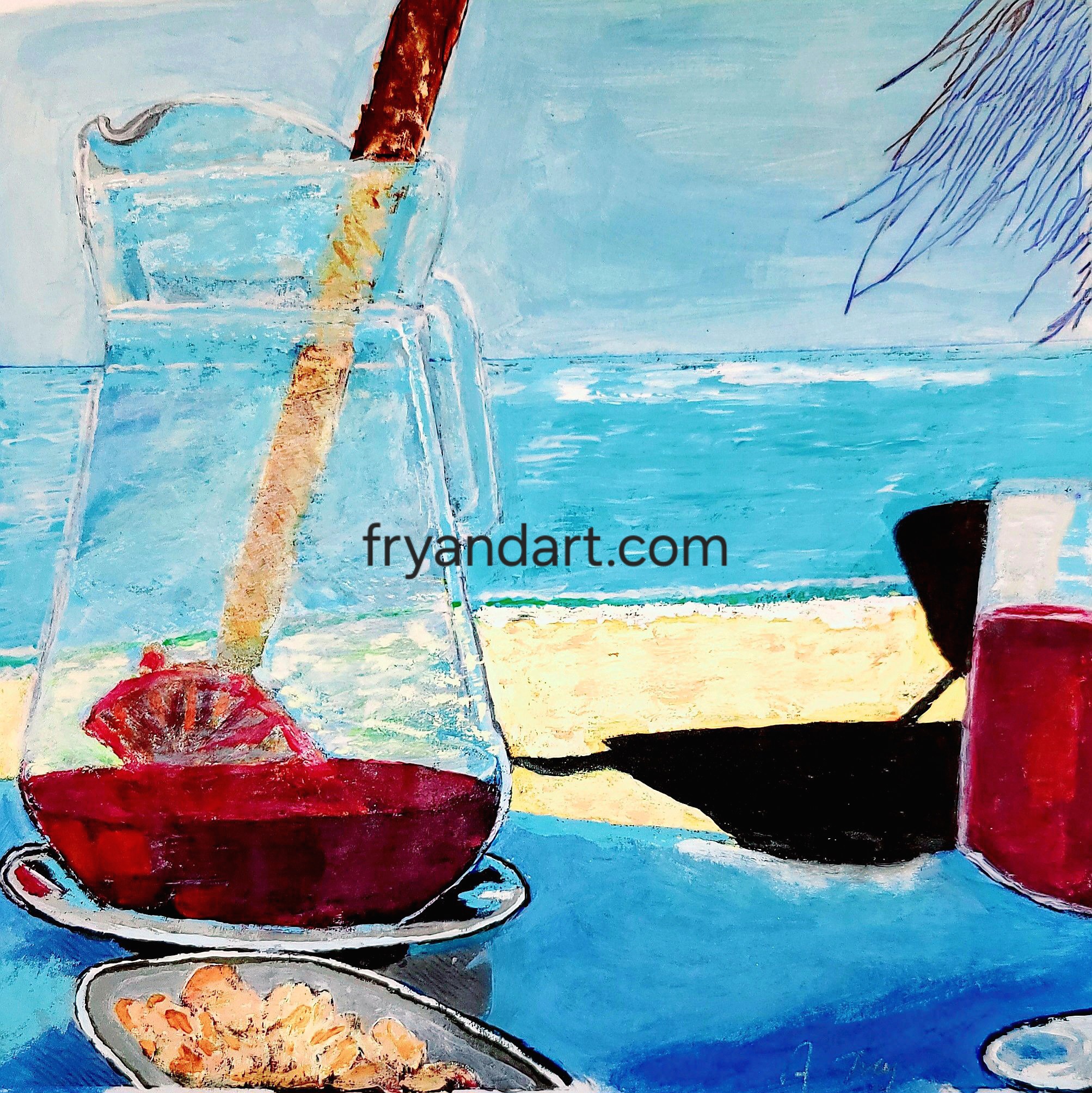 Sangria Beach - Original painting