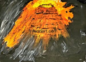 Volcano - original acrylic painting