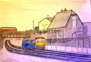 'Whelley Station'. An Original Drawing.