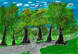 'Abstract Woodland Walkways'. Andrew Fry. Original Painting.