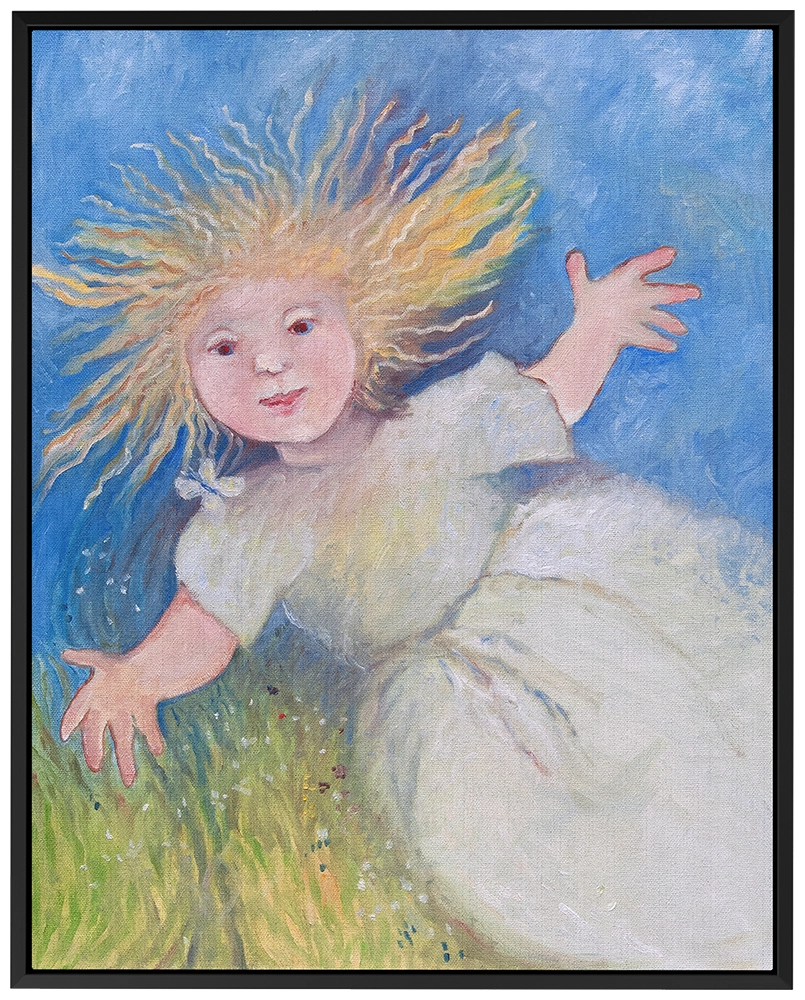 'Butterfly', Kate Collins. Black framed canvas art print.