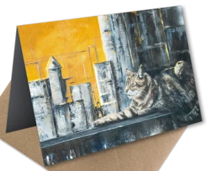 'King of the Urban Jungle',Open art card - front.
