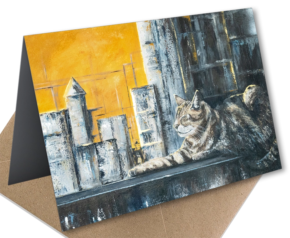 'King of the Urban Jungle',Open art card - front.