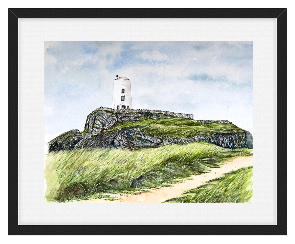 'The Lighthouse'. Framed and mounted fine art print.