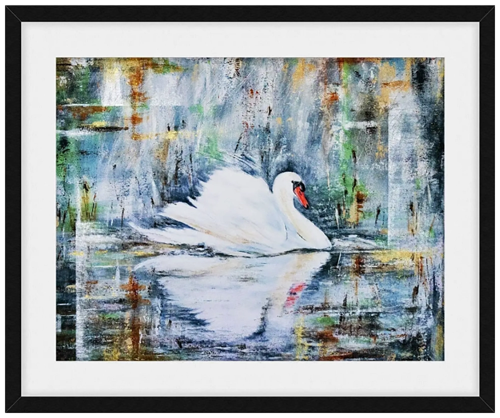 'Urban Reflections', Framed and mounted art print.