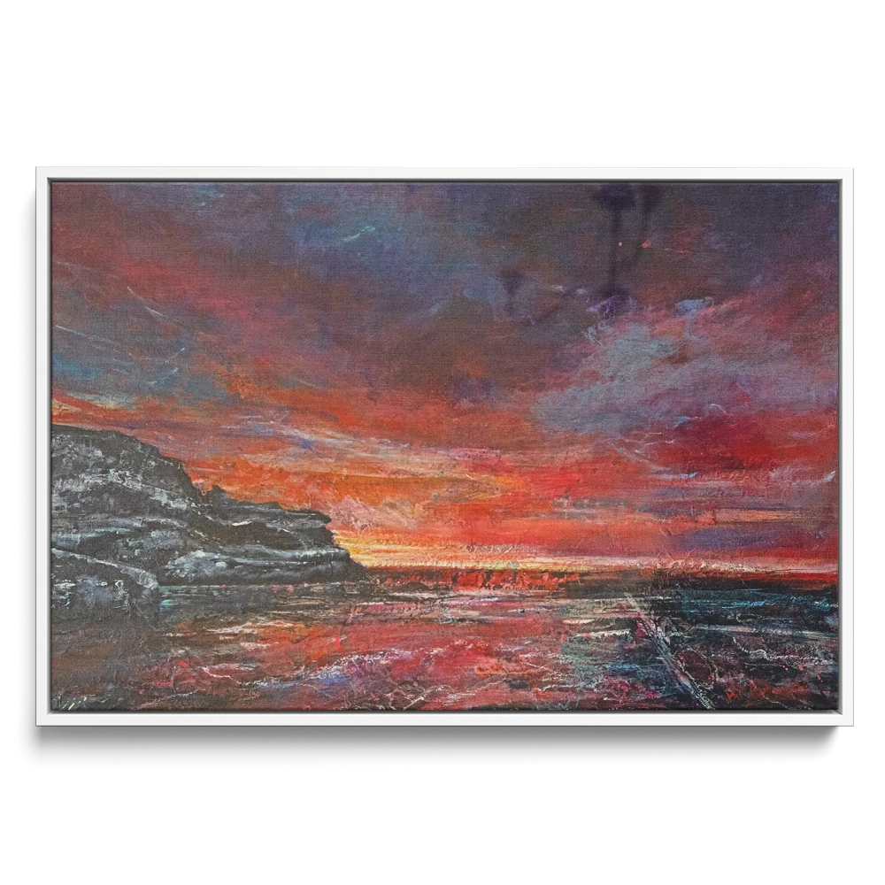 'Aurora' Pat Richardson White Framed Canvas Artwork