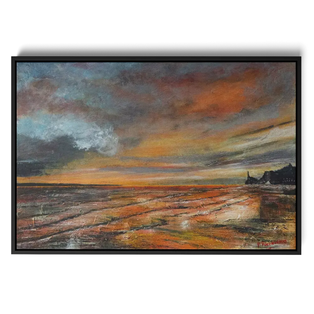 'Eventide' Pat Richardson Black Framed Canvas Artwork