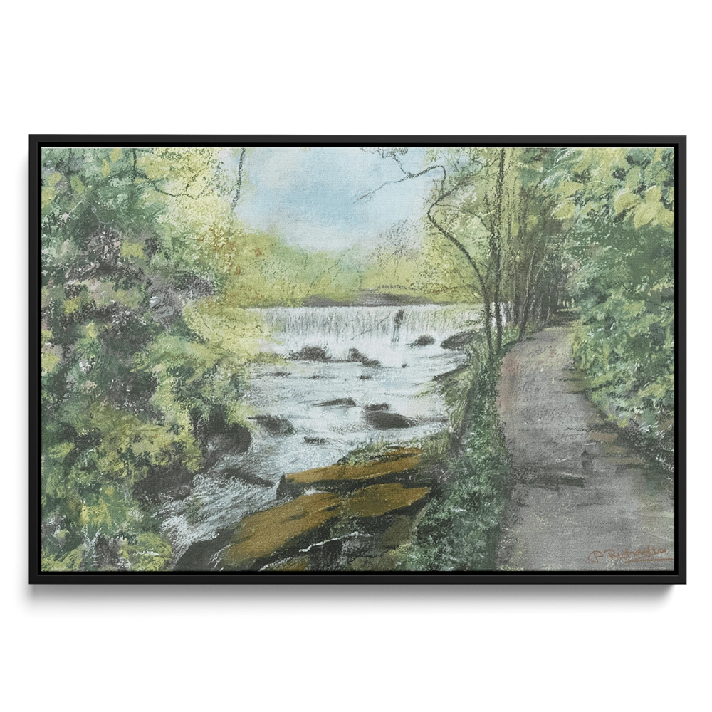 'Houghton Bottoms' Pat Richardson Black Framed Canvas Artwork