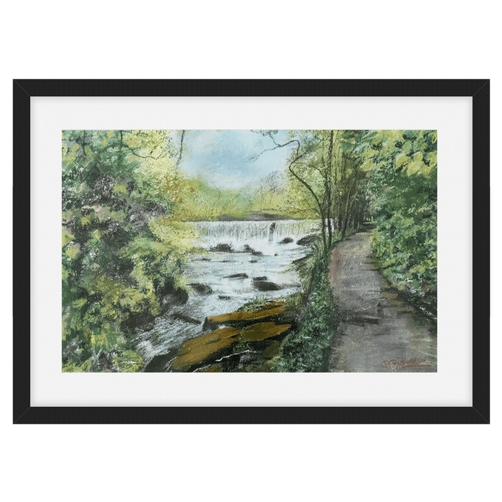 'Houghton Bottoms' Pat Richardson Framed and Mounted Artwork