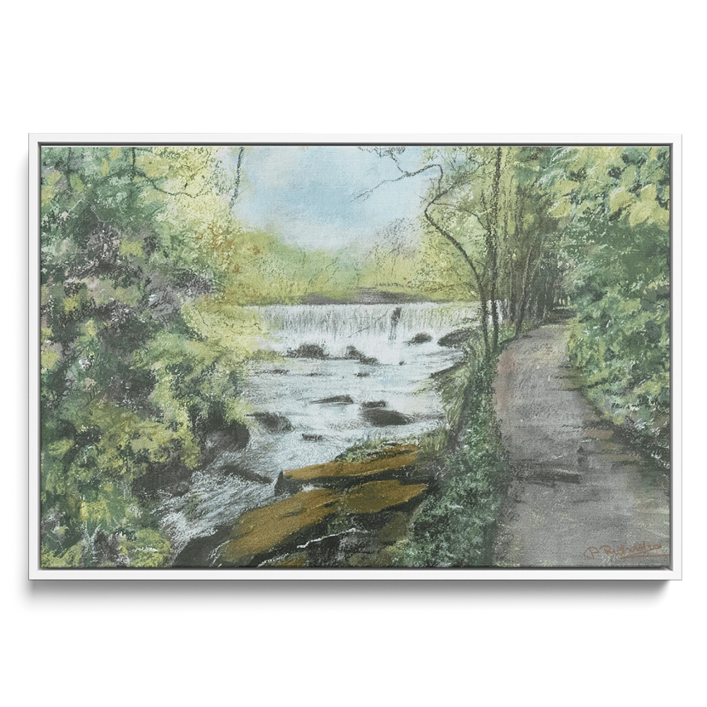 'Houghton Bottoms' Pat Richardson White Framed Canvas Artwork