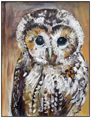 'Little Owl' Pam Wakefield Original Painting