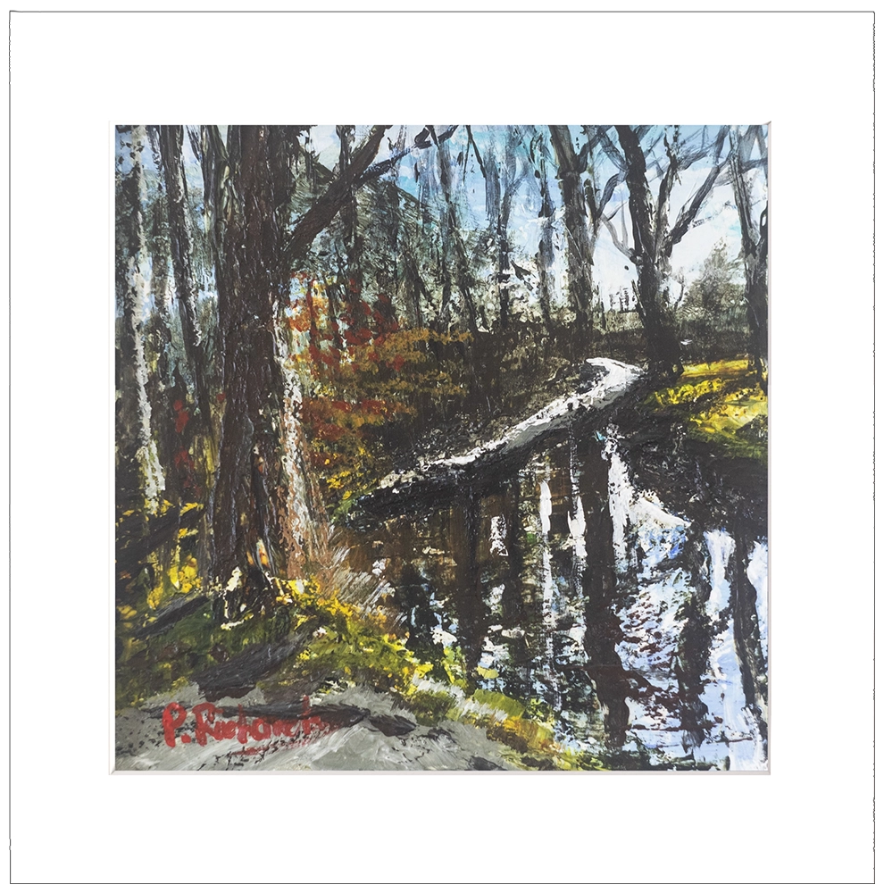 'Meandering III' Pat Richardson Mounted Artwork