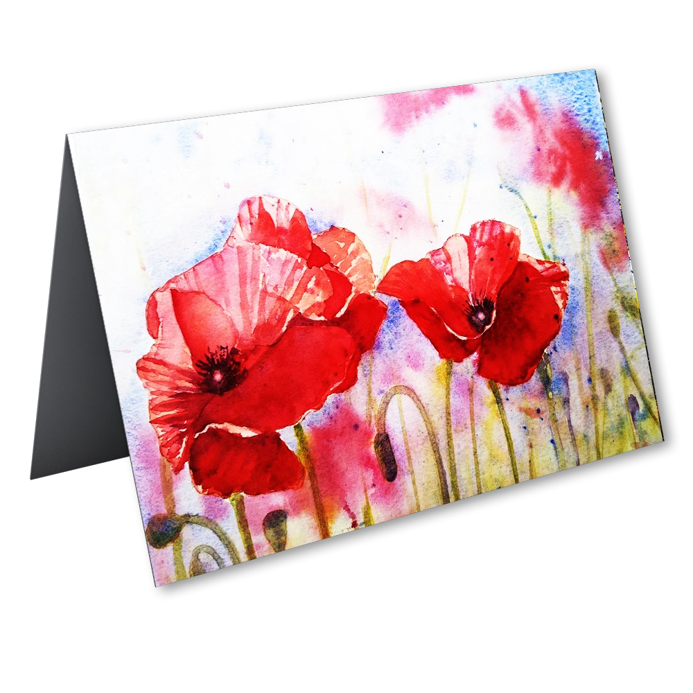 'Poppies in the Breeze' Pat Richardson Artcard