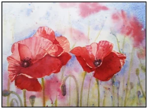 'Poppies in the Breeze' Pat Richardson Original Painting