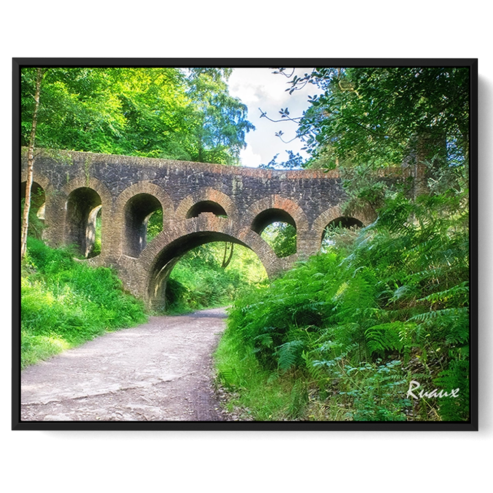 'Seven Arch Bridge' David Ruaux Black Framed Canvas Photo