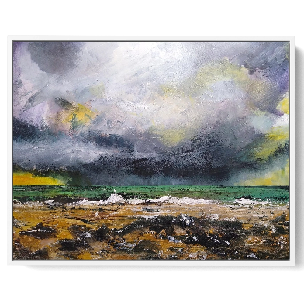 'Storm Rolling In' Pat Richardson White Framed Canvas Artwork