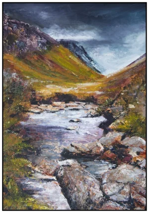 'Tumbling Highland Stream' Pat Richardson Original Painting