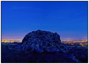 'Two Lads Night View Winter Hill' David Ruaux Original Photo