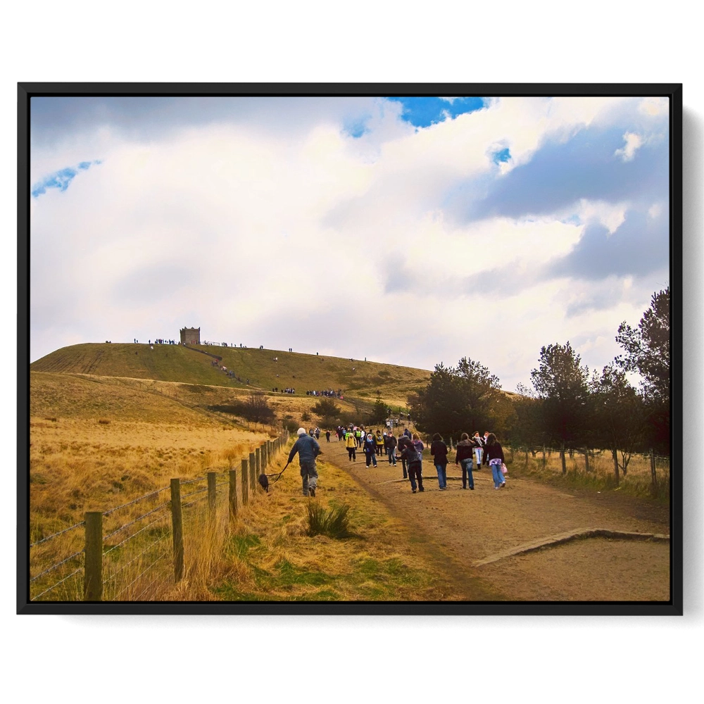'Walking to the Pike on Good Friday' David Ruaux Black Framed Canvas Photo