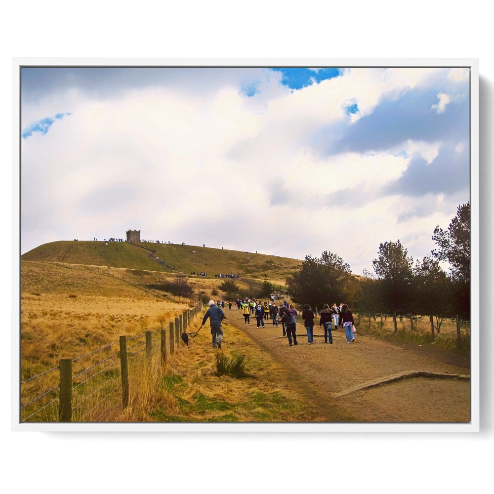 'Walking to the Pike on Good Friday' David Ruaux White Framed Canvas Photo