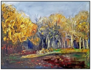 'Woods Before the Leaves Fell' Pam Wakefield Original Painting