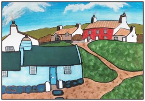 'Welsh Cottages, Abereiddy'', Lynda Griffiths