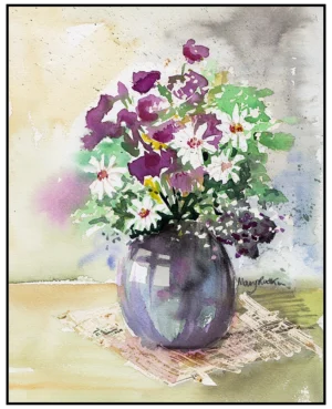 'Floral Arrangement', Mary Rudkin.