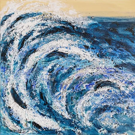 'Dolphin Joy', Karen Holt. Button.
